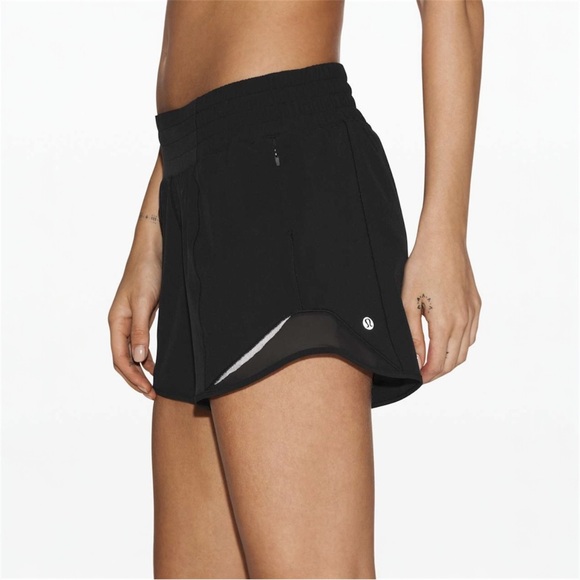 lululemon athletica Pants - Lululemon Hotty Hot Short *High-Rise Long 4"•Black